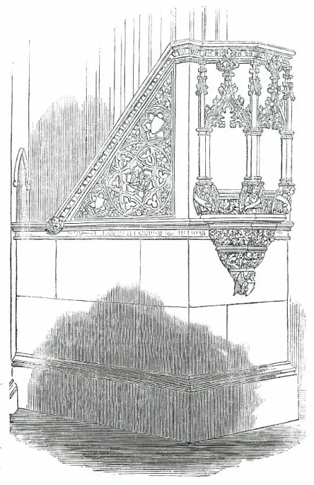 Framed Print : The Pulpit, Church of St. Stephen, Rochester-Row, Westminster, 1850. Creator: Unknown Framed Print : The Pulpit, Church of St. Stephen, Rochester-Row, Westminster, 1850. Creator: Unknown