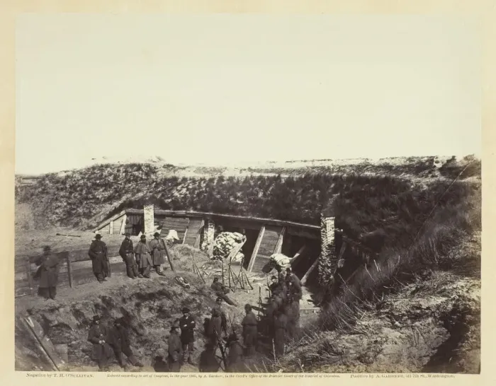 Framed Print : The Pulpit, Fort Fisher, N. C. January 1865. Creator: Alexander Gardner Framed Print : The Pulpit, Fort Fisher, N. C. January 1865. Creator: Alexander Gardner