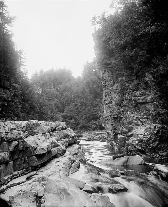 Framed Print : Pulpit Rock, Ausable Chasm, between 1900 and 1910. Creator: Unknown Framed Print : Pulpit Rock, Ausable Chasm, between 1900 and 1910. Creator: Unknown