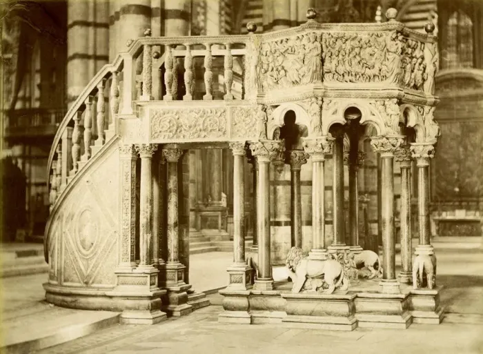 Framed Print : Pulpit, Siena Cathedral, Italy, late 19th or early 20th century Framed Print : Pulpit, Siena Cathedral, Italy, late 19th or early 20th century