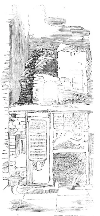 Framed Print : Pump in Ray-Street, Clerkenwell-Green, supplied from the Clerks Well, 1857. Creator: Unknown Framed Print : Pump in Ray-Street, Clerkenwell-Green, supplied from the Clerks Well, 1857. Creator: Unknown