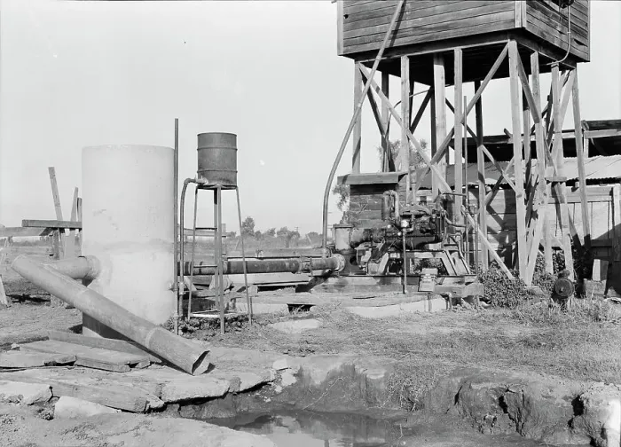 Framed Print : Pumping plant for irrigation powered by a natural gas engine, Tulare County, California, 1938. Creator: Dorothea Lange Framed Print : Pumping plant for irrigation powered by a natural gas engine, Tulare County, California, 1938. Creator: Dorothea Lange