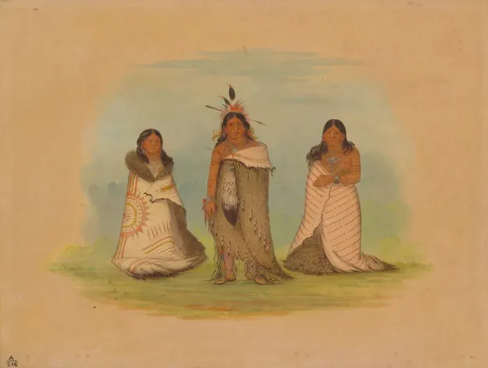 Framed Print : Puncah Indians, 1861. Creator: George Catlin Framed Print : Puncah Indians, 1861. Creator: George Catlin