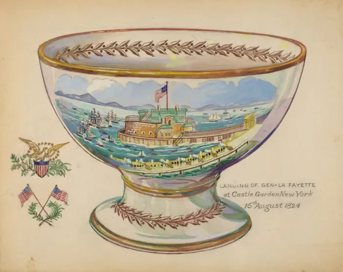 Framed Print : Punch Bowl, c. 1936. Creator: Rolland Livingstone Framed Print : Punch Bowl, c. 1936. Creator: Rolland Livingstone