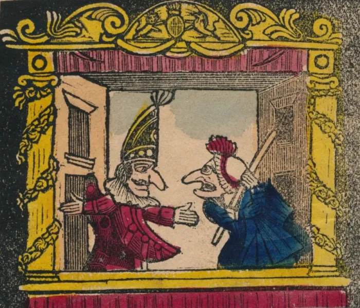 Framed Print : Punch and Judy, late 18th-early 19th century? Creator: Unknown Framed Print : Punch and Judy, late 18th-early 19th century? Creator: Unknown