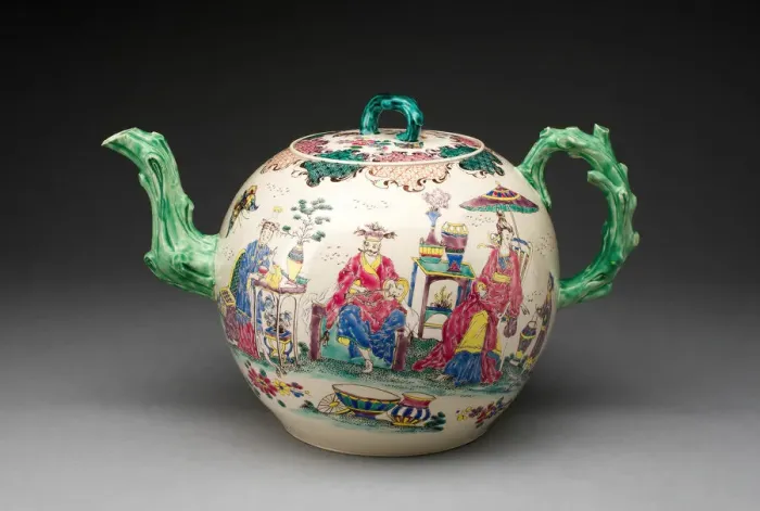 Framed Print : Punch Pot, Staffordshire, 1755 / 65. Creator: Staffordshire Potteries Framed Print : Punch Pot, Staffordshire, 1755 / 65. Creator: Staffordshire Potteries