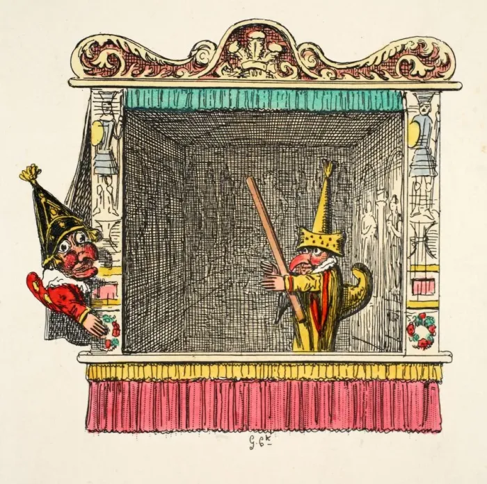 Framed Print : Punch and Scaramouch, 1827 Framed Print : Punch and Scaramouch, 1827