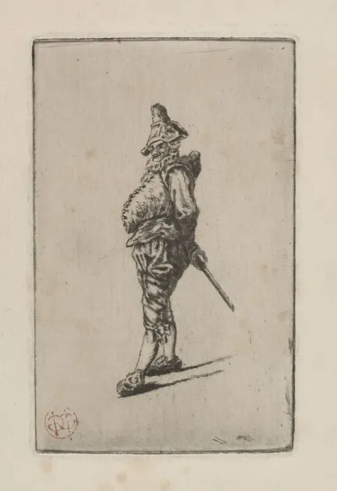 Framed Print : Punchinello, after Meissonier, 1876. Creator: Henri Charles Guerard (French, 1846-1897) Framed Print : Punchinello, after Meissonier, 1876. Creator: Henri Charles Guerard (French, 1846-1897)