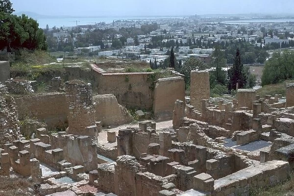 Punic and Roman streets on Byrsa hill in Carthage, 2nd century BC