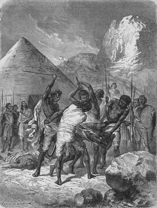 Framed Print : Punishment of Abyssinian Captives, c1880 Framed Print : Punishment of Abyssinian Captives, c1880