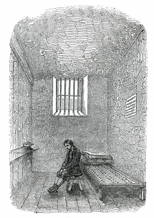 Framed Print : Punishment Cell, Newgate Prison, 1850. Creator: Unknown Framed Print : Punishment Cell, Newgate Prison, 1850. Creator: Unknown