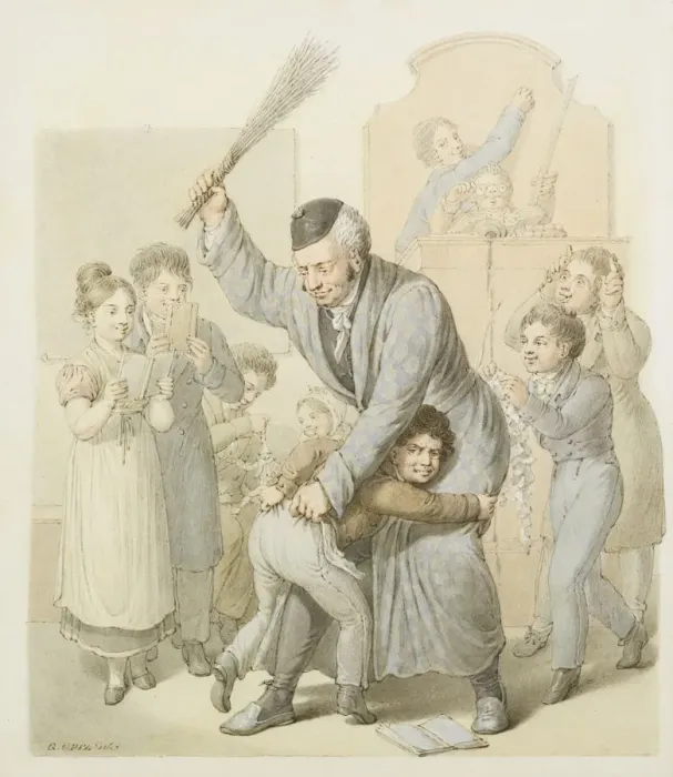 Framed Print : The Punishment in School Classroom. Artist: Opiz, Georg Emanuel (1775-1841) Framed Print : The Punishment in School Classroom. Artist: Opiz, Georg Emanuel (1775-1841)