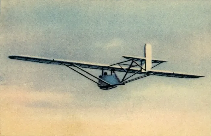 Framed Print : Pupil in camouflaged Zogling training glider, 1932. Creator: Unknown Framed Print : Pupil in camouflaged Zogling training glider, 1932. Creator: Unknown