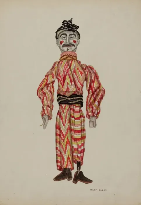 Framed Print : Puppet, c. 1940. Creator: Hilda Olson Framed Print : Puppet, c. 1940. Creator: Hilda Olson