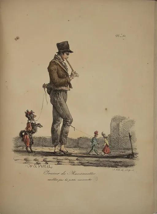 Framed Print : Puppet player. From the Series Cris de Paris (The Cries of Paris), 1815. Creator: Vernet, Carle (1758-1836). Puppet player. From the Series Cris de Paris (The Cries of Paris), 1815. Creator: Vernet, Carle (1758-1836) Framed Print : Puppet player. From the Series Cris de Paris (The Cries of Paris), 1815. Creator: Vernet, Carle (1758-1836). Puppet player. From the Series Cris de Paris (The Cries of Paris), 1815. Creator: Vernet, Carle (1758-1836)