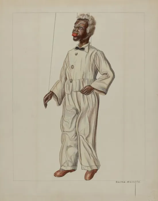 Framed Print : Puppet - Uncle Tom, c. 1937. Creator: Bertha Semple Framed Print : Puppet - Uncle Tom, c. 1937. Creator: Bertha Semple
