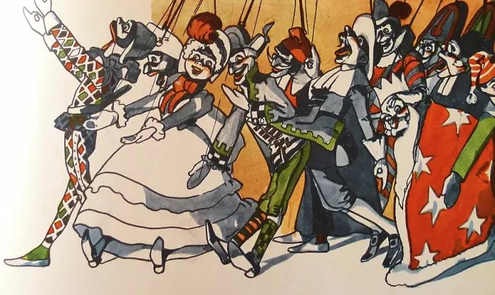 Framed Print : Puppets, 1911. Creator: Attilio Mussino Framed Print : Puppets, 1911. Creator: Attilio Mussino