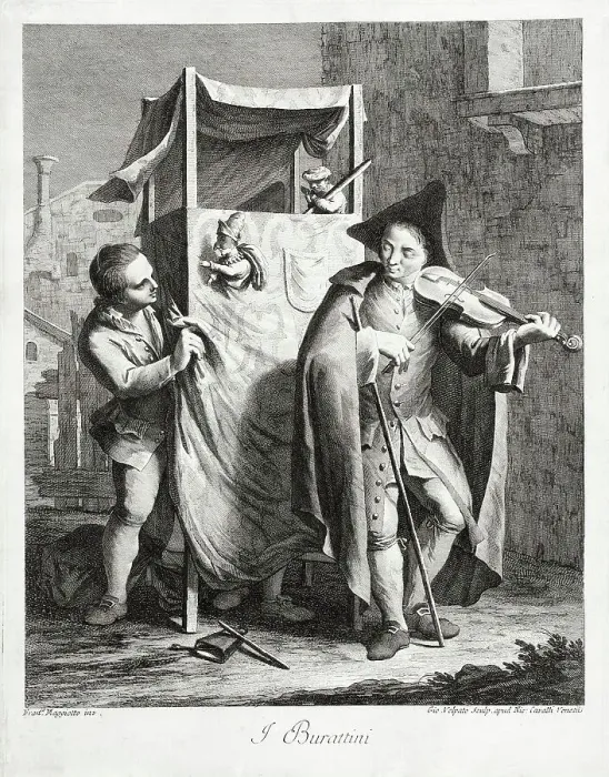 Framed Print : The Puppets, c1764. Creator: Giovanni Volpato Framed Print : The Puppets, c1764. Creator: Giovanni Volpato