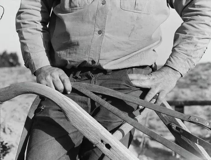Framed Print : Purchasing farm under Bankhead-Jones Act, near Stockton, California, November 17, 1938. Creator: Dorothea Lange