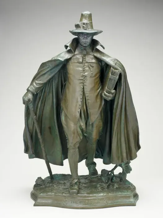 Framed Print : The Puritan, Modeled 1883-86, cast after 1899. Creator: Augustus Saint-Gaudens