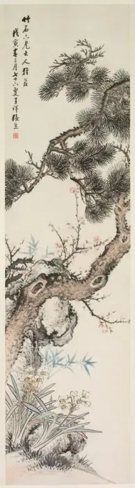 Framed Print : Three Purities, 1800s. Creator: Zhang Xiong (Chinese, 1803-1886) Framed Print : Three Purities, 1800s. Creator: Zhang Xiong (Chinese, 1803-1886)