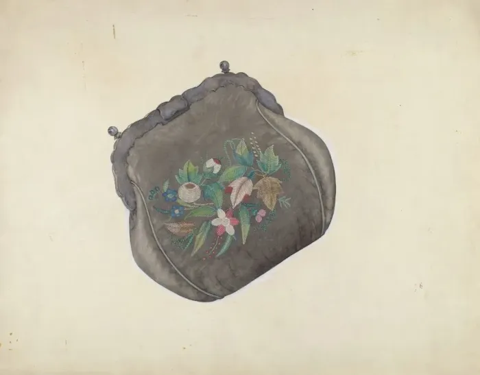 Framed Print : Purse, 1935 / 1942. Creator: Percival Jenner Framed Print : Purse, 1935 / 1942. Creator: Percival Jenner