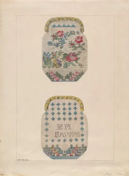 Framed Print : Purse, c. 1936. Creator: Edith Magnette Framed Print : Purse, c. 1936. Creator: Edith Magnette