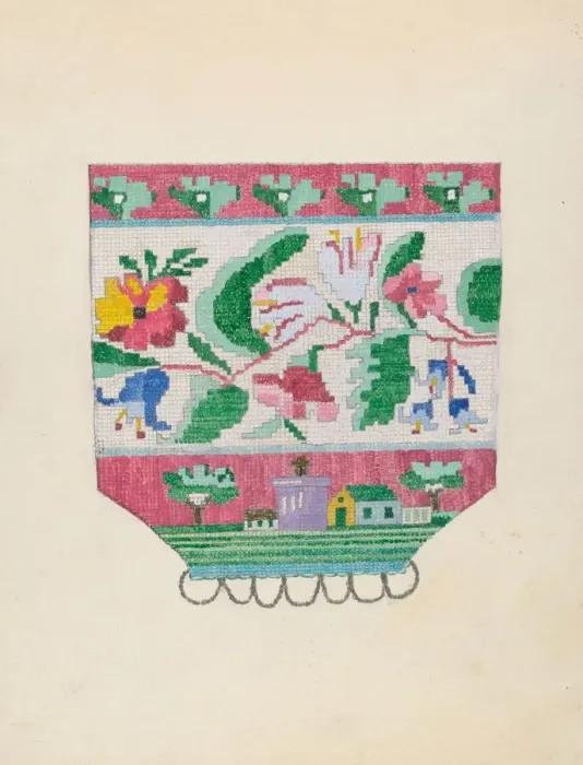 Framed Print : Purse, c. 1937. Creator: Mabel Ritter Framed Print : Purse, c. 1937. Creator: Mabel Ritter