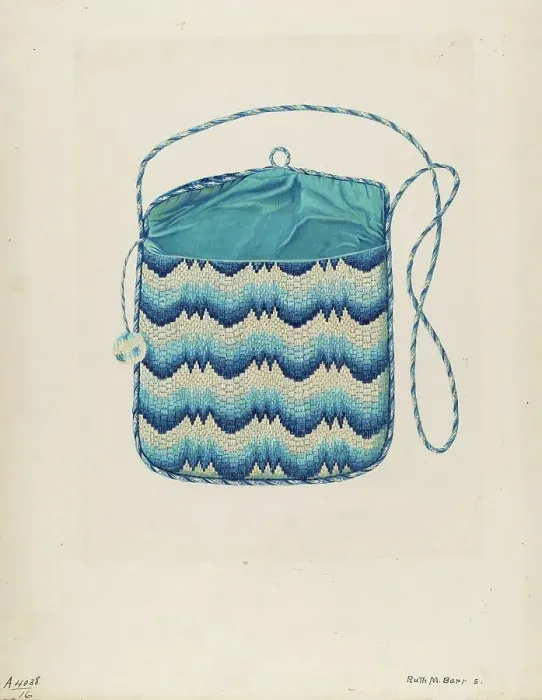 Framed Print : Purse, c. 1937. Creator: Ruth M. Barnes Framed Print : Purse, c. 1937. Creator: Ruth M. Barnes