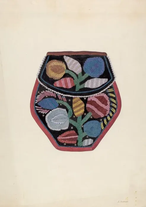 Framed Print : Purse, c. 1937. Creator: Syrena Swanson Framed Print : Purse, c. 1937. Creator: Syrena Swanson