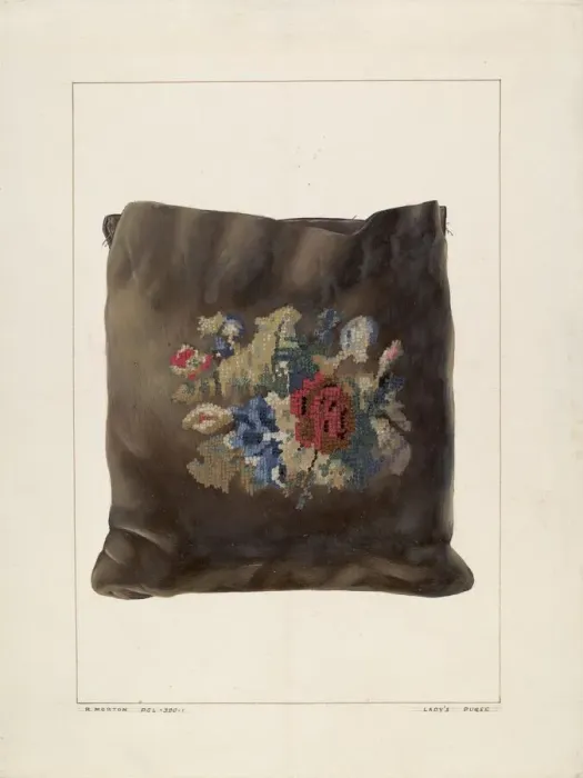Framed Print : Purse, c. 1938. Creator: Ralph Morton Framed Print : Purse, c. 1938. Creator: Ralph Morton