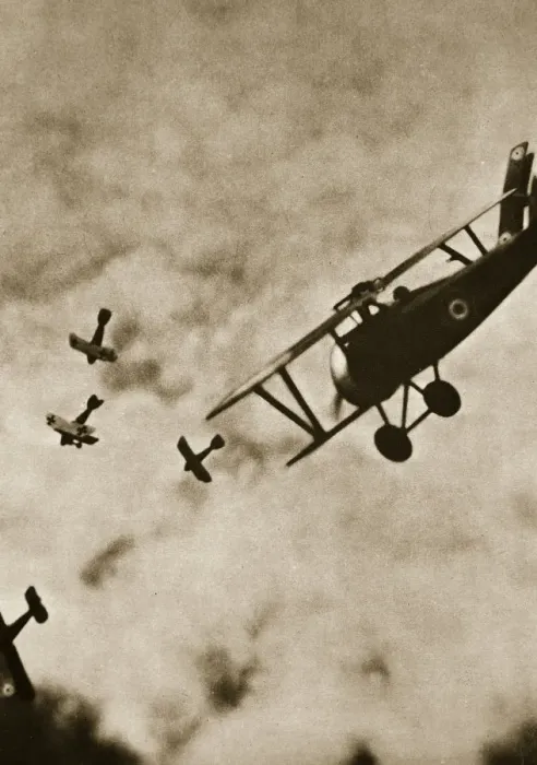 Framed Print : Pursuit. Aerial warfare, World War I, c1916-c1918 Framed Print : Pursuit. Aerial warfare, World War I, c1916-c1918