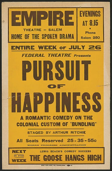 Pursuit of Happiness, Salem, MA, 1937. Creator: Unknown