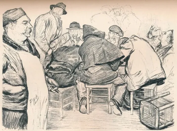 Framed Print : A Purveyor of Liquid Refreshment For Anarchists, c1895. Artist: Paul Charles Renouard Framed Print : A Purveyor of Liquid Refreshment For Anarchists, c1895. Artist: Paul Charles Renouard