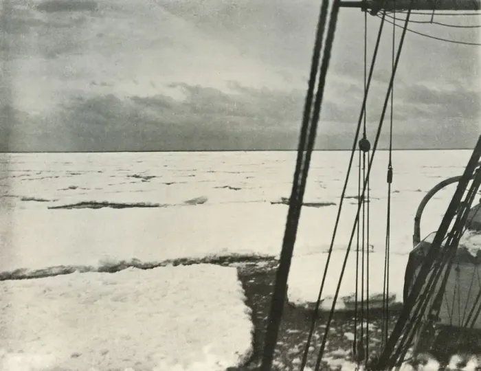 Framed Print : Pushing Through Heavy Floes In the Ross Sea, c1908, (1909) Framed Print : Pushing Through Heavy Floes In the Ross Sea, c1908, (1909)