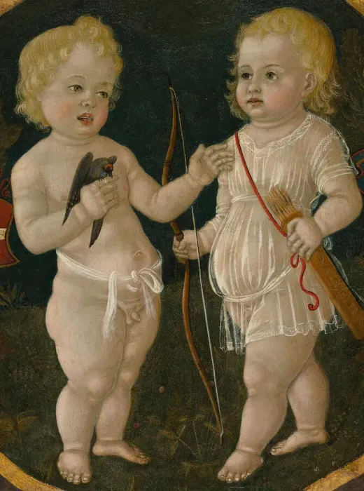 Framed Print : Two Putti, 1490 / 1510. Creator: Matteo di Giovanni Framed Print : Two Putti, 1490 / 1510. Creator: Matteo di Giovanni