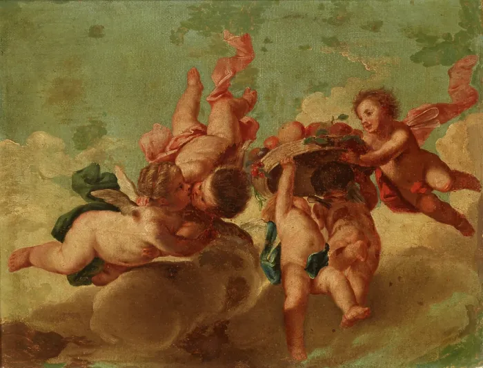 Framed Print : Putti, c1700. Creator: Unknown Framed Print : Putti, c1700. Creator: Unknown