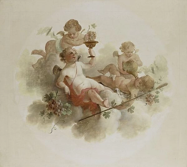 Four Putti with Grapes, c.1725-c.1774. Creator: Anon