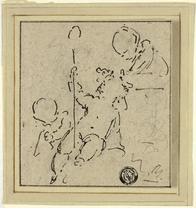 Framed Print : Three Putti, n.d. Creator: Jacob de Wit Framed Print : Three Putti, n.d. Creator: Jacob de Wit
