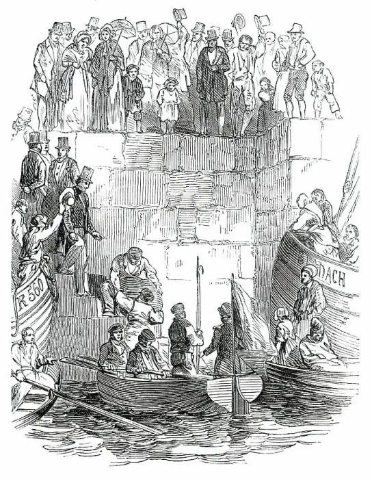 Framed Print : Putting the Mail on Board the Viceroy, 1850. Creator: Unknown. Putting the Mail on Board the Viceroy, 1850. Creator: Unknown Framed Print : Putting the Mail on Board the Viceroy, 1850. Creator: Unknown. Putting the Mail on Board the Viceroy, 1850. Creator: Unknown