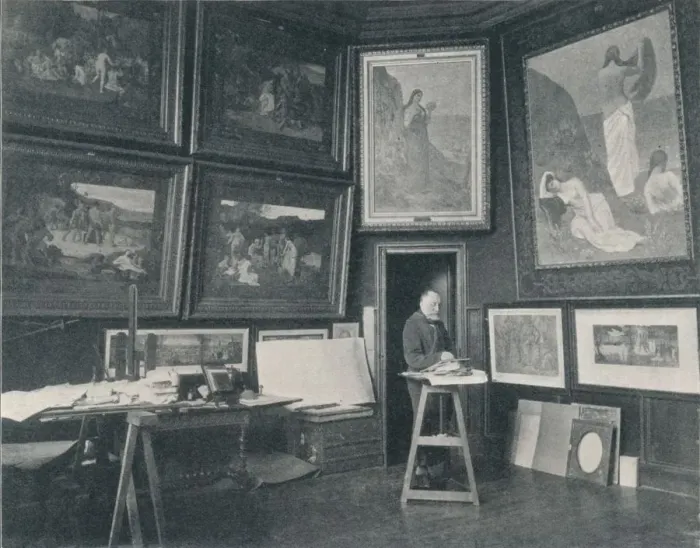 Framed Print : Puvis De Chavannes in his Studio, c1897 Framed Print : Puvis De Chavannes in his Studio, c1897