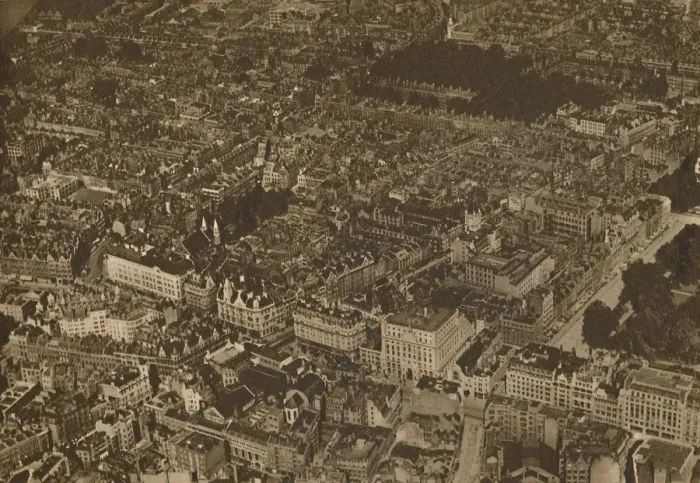 Framed Print : The Puzzle of Familiar Streets from a New and Thrilling Vantage Point, c1935. Creator: Unknown Framed Print : The Puzzle of Familiar Streets from a New and Thrilling Vantage Point, c1935. Creator: Unknown