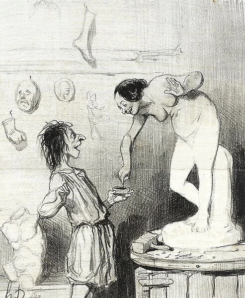 Pygmalion, 1842. Creator: Honore Daumier