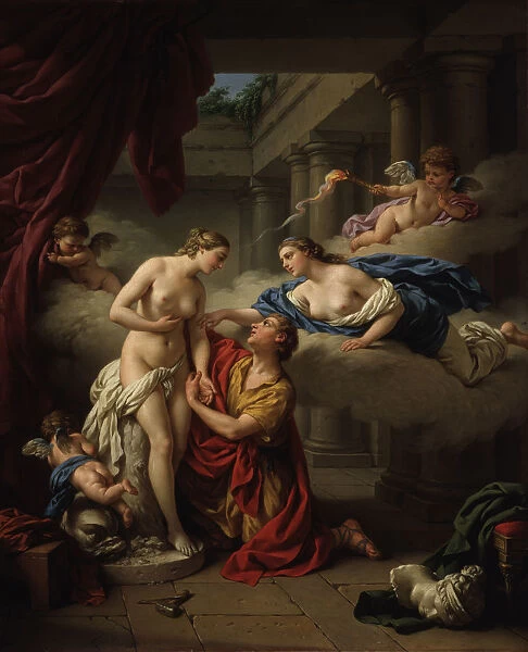 Pygmalion and Galatea, 1777. Creator: Lagrenee, Louis-Jean-Francois (1725-1805)