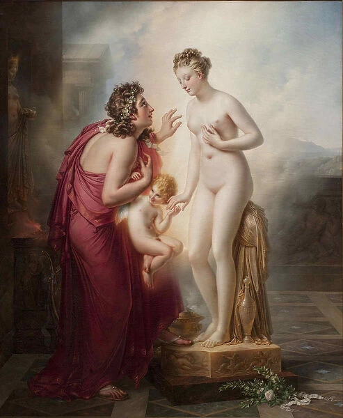 Pygmalion and Galatea, before 1819. Creator: Girodet de Roucy Trioson, Anne Louis (1767-1824)