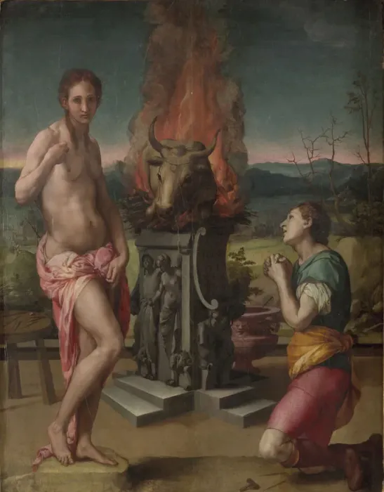 Framed Print : Pygmalion and Galatea, ca 1530 Framed Print : Pygmalion and Galatea, ca 1530
