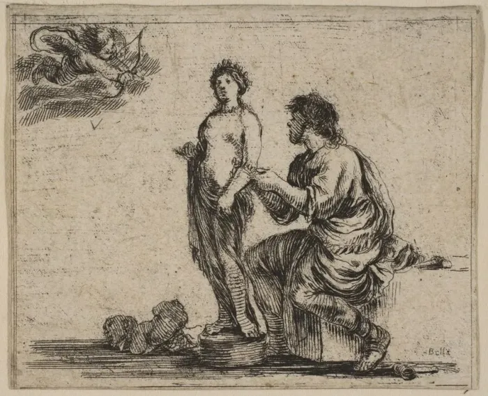 Framed Print : Pygmalion, from Game of Mythology (Jeu de la Mythologie), 1644 Framed Print : Pygmalion, from Game of Mythology (Jeu de la Mythologie), 1644