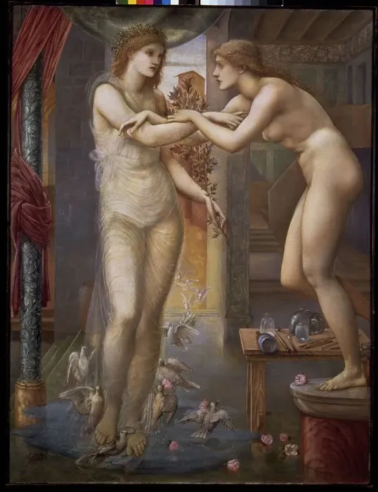 Framed Print : Pygmalion and the Image - The Godhead Fires, 1878. Creator: Sir Edward Coley Burne-Jones Framed Print : Pygmalion and the Image - The Godhead Fires, 1878. Creator: Sir Edward Coley Burne-Jones