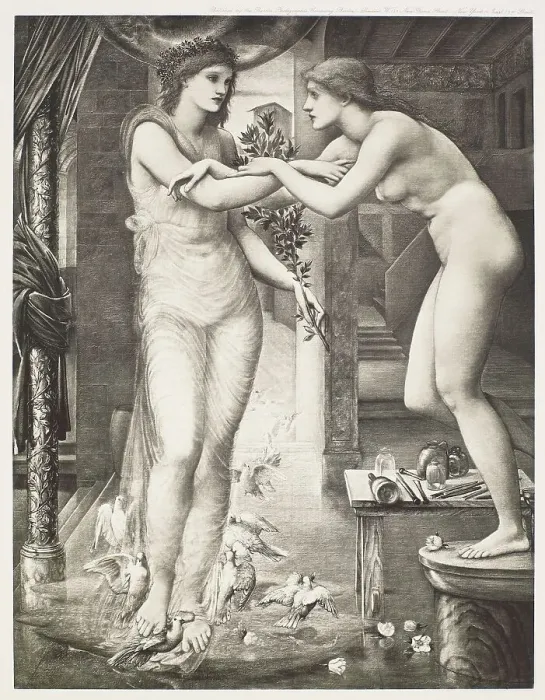 Framed Print : Pygmalion and the Image - The Godhead Fires, c1870s, (1900). Creator: Unknown Framed Print : Pygmalion and the Image - The Godhead Fires, c1870s, (1900). Creator: Unknown