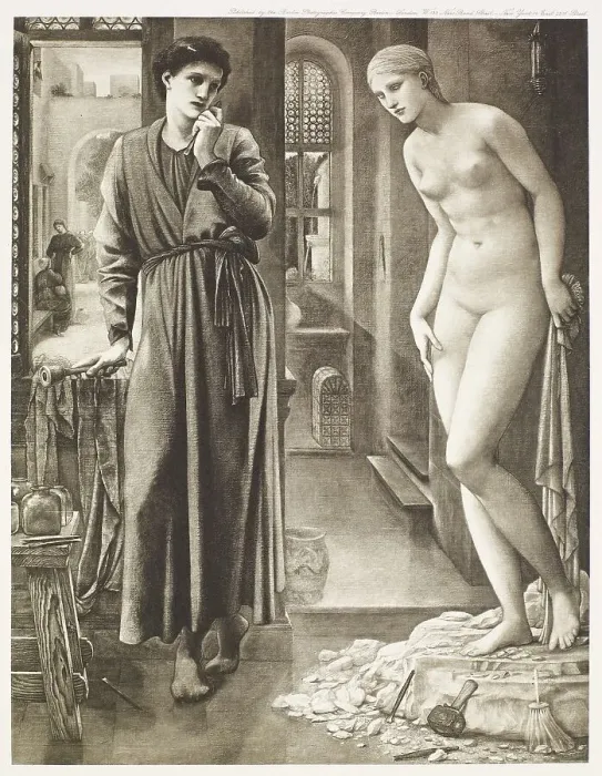 Framed Print : Pygmalion and the Image - The Hand Refrains, c1870s, (1900). Creator: Unknown Framed Print : Pygmalion and the Image - The Hand Refrains, c1870s, (1900). Creator: Unknown
